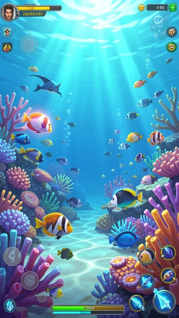 serurp - Screenshot menampilkan level yang penuh warna dan ramai aksi.